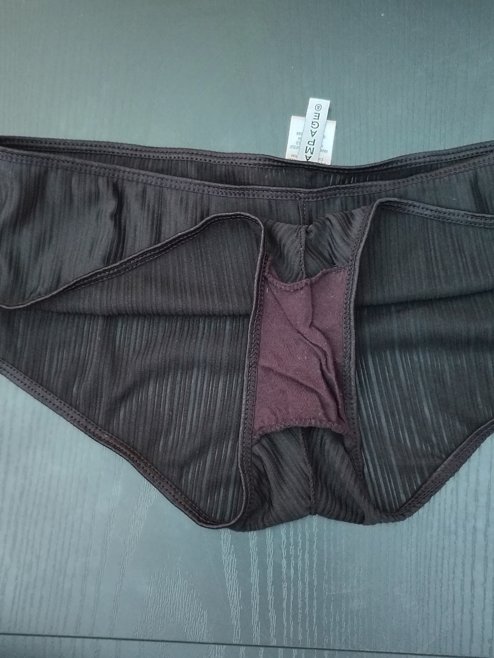 Rampage Black Ribbed Bikini Briefs - Picture 4 of 5